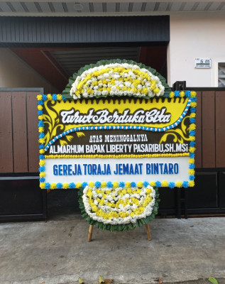 Papan Bunga Duka di Cinanggerang
